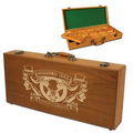 Oak Wood Poker Chip Case (500 Chip Capacity)